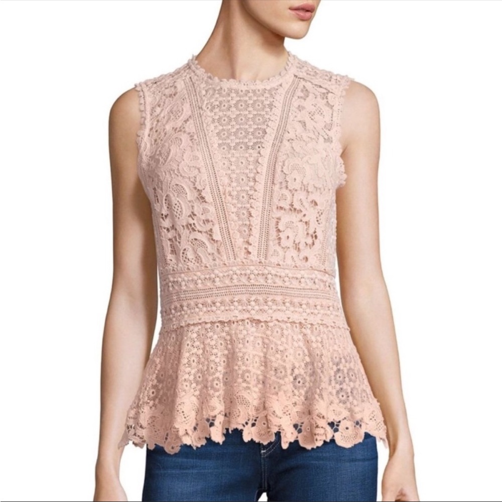 NWT Rebecca Taylor Lace Top